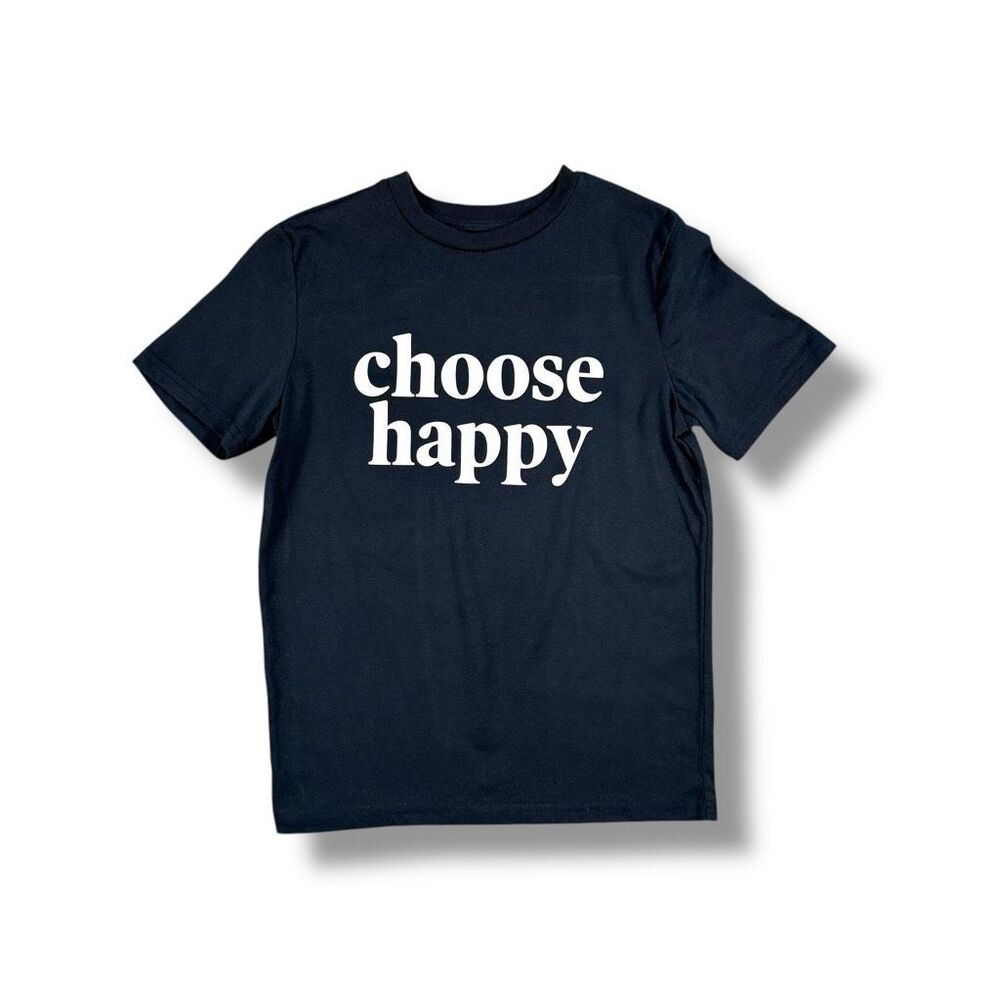 Good Vibes Kid’s Choose Happy Graphic T-Shirt Sz  M